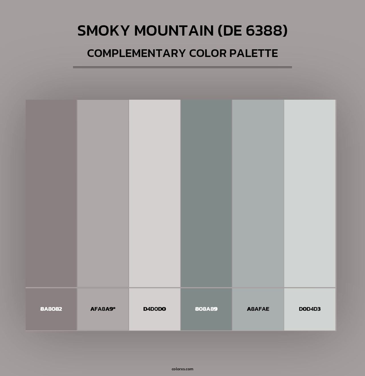 Smoky Mountain (DE 6388) - Complementary Color Palette