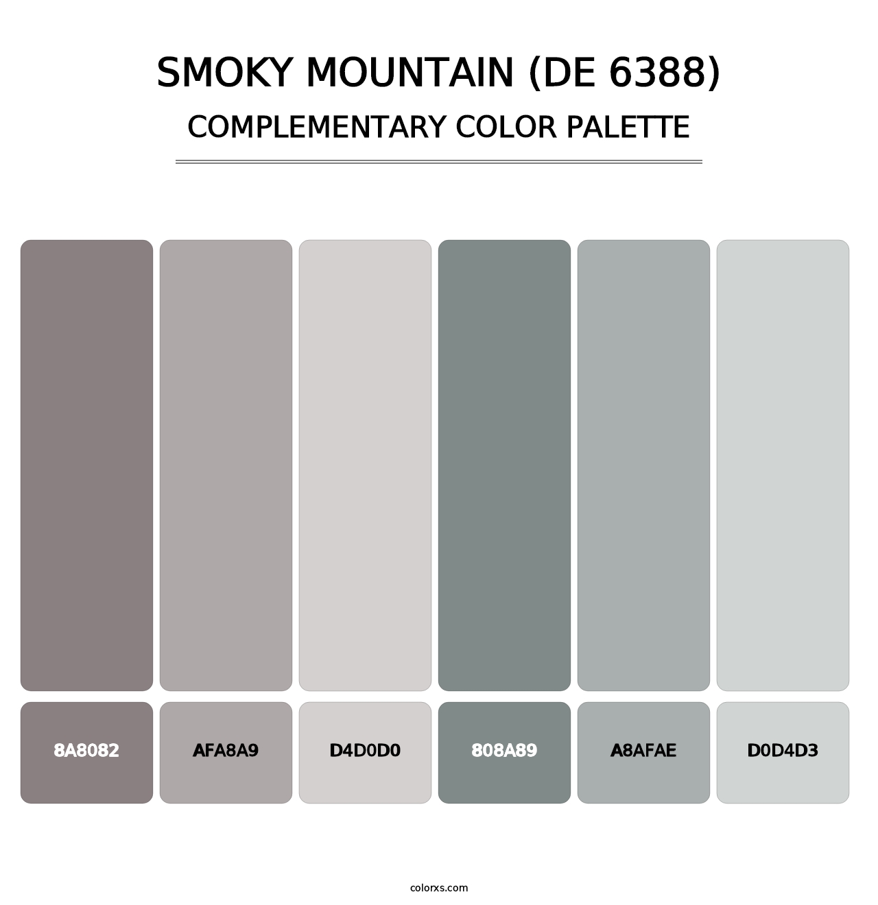 Smoky Mountain (DE 6388) - Complementary Color Palette