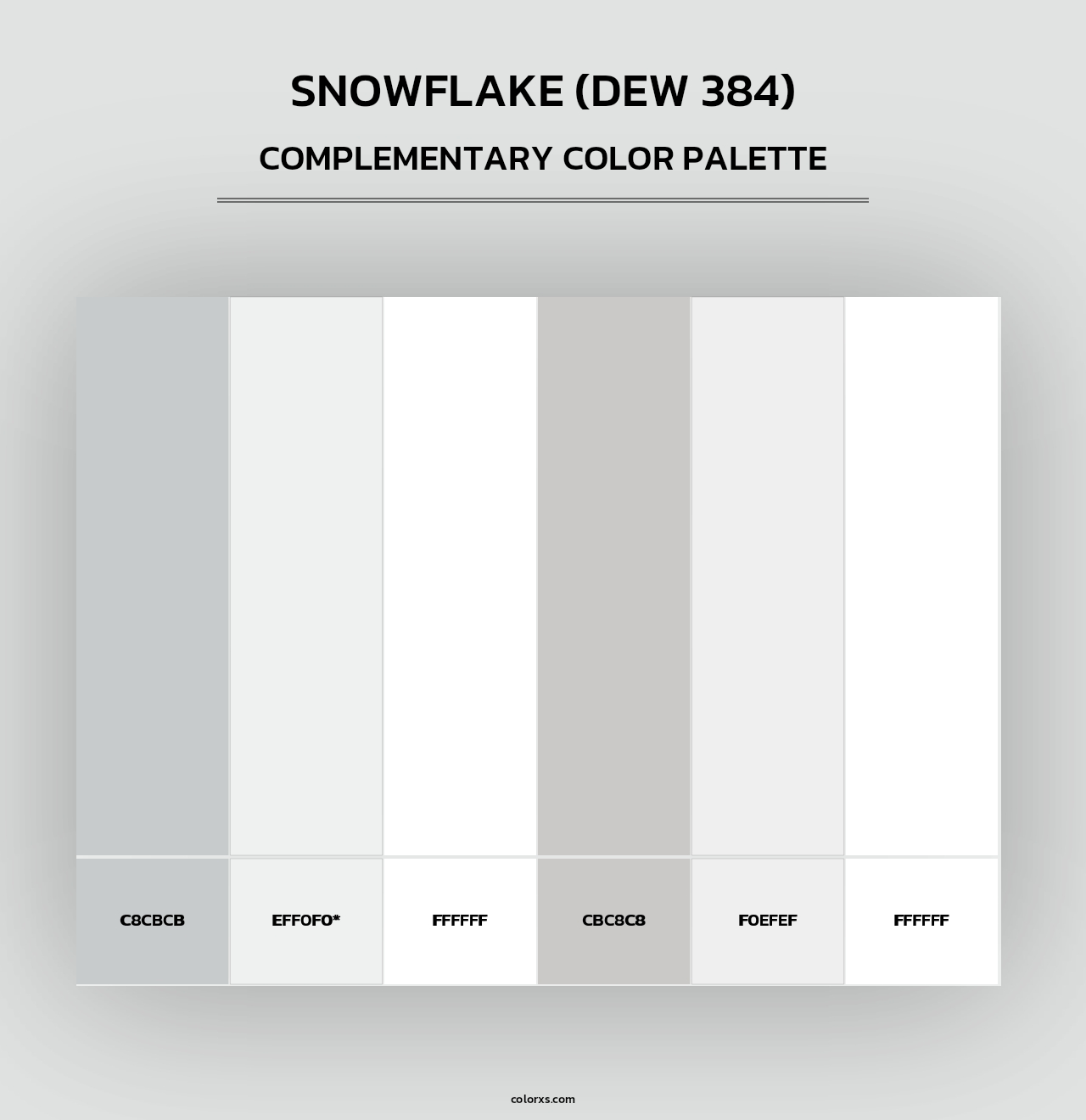 Snowflake (DEW 384) - Complementary Color Palette