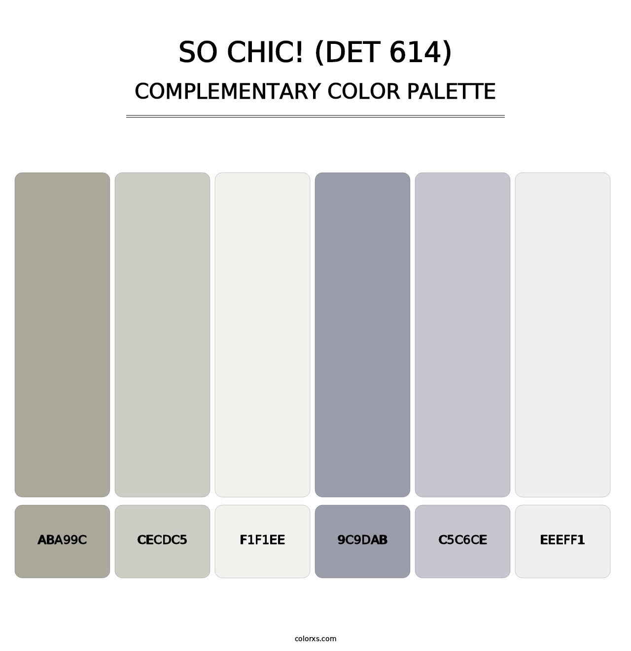 So Chic! (DET 614) - Complementary Color Palette