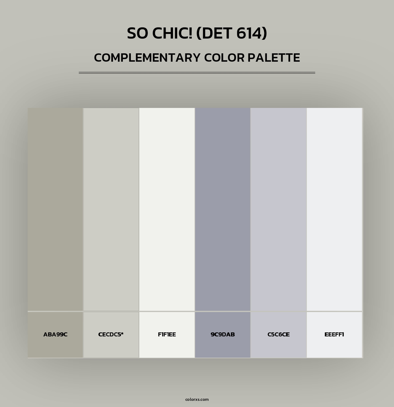 So Chic! (DET 614) - Complementary Color Palette