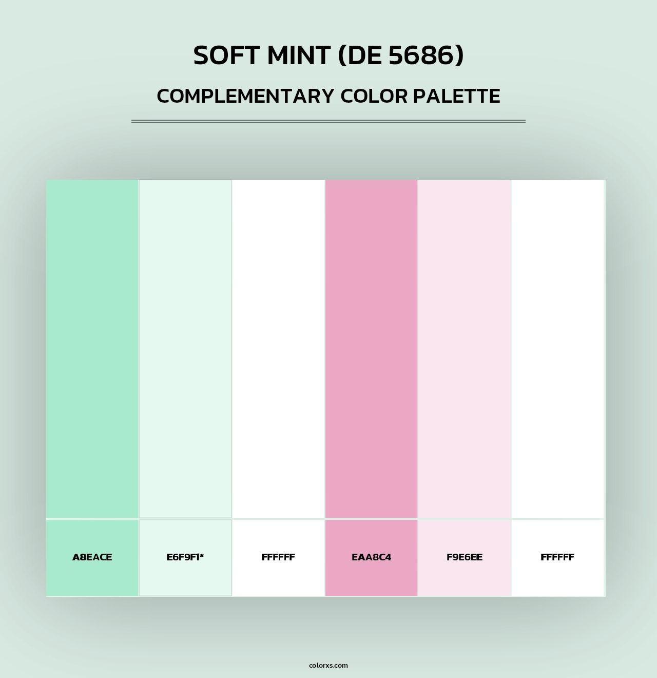 Soft Mint (DE 5686) - Complementary Color Palette