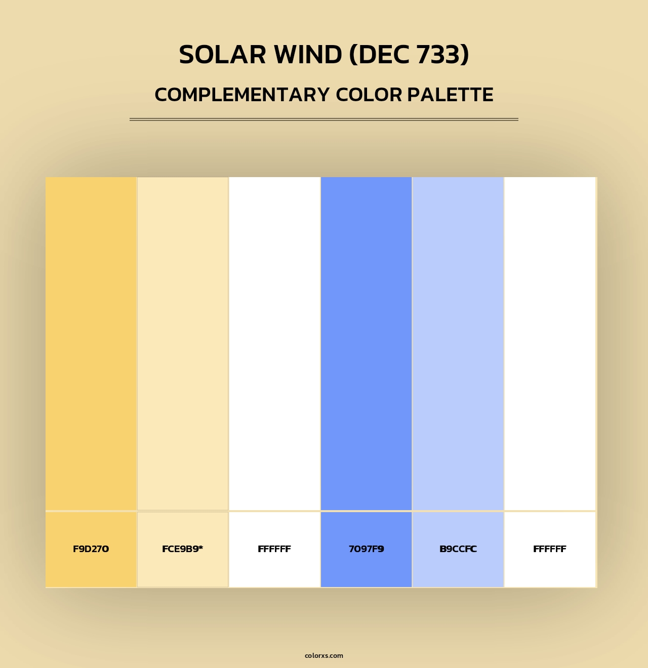 Solar Wind (DEC 733) - Complementary Color Palette