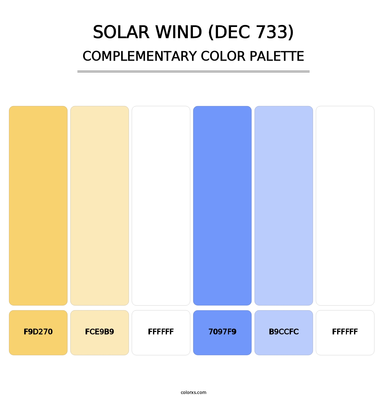 Solar Wind (DEC 733) - Complementary Color Palette