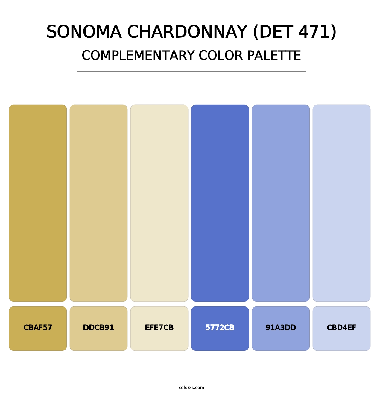 Sonoma Chardonnay (DET 471) - Complementary Color Palette