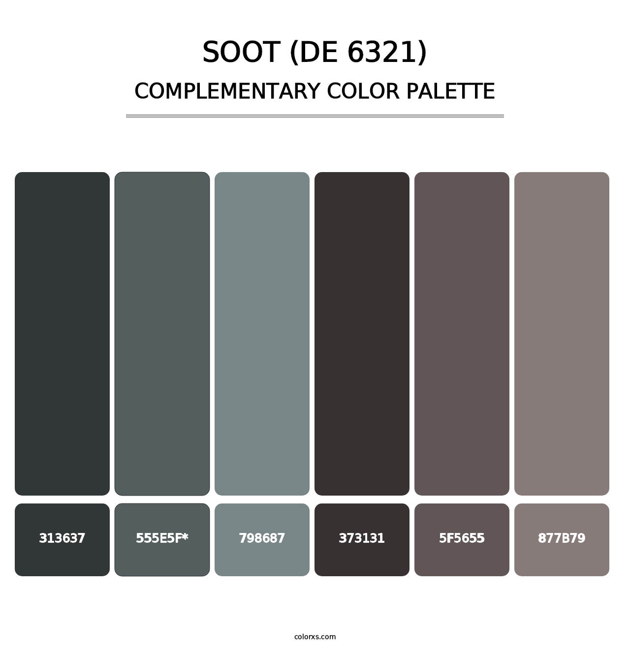Soot (DE 6321) - Complementary Color Palette