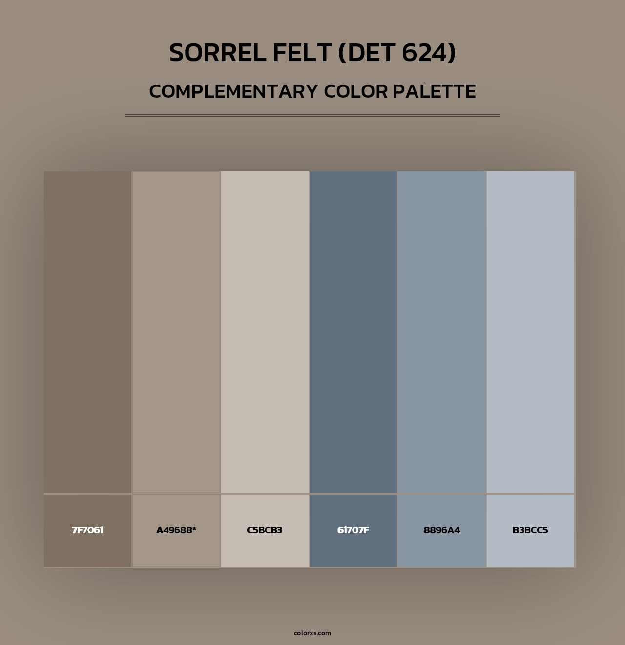Sorrel Felt (DET 624) - Complementary Color Palette
