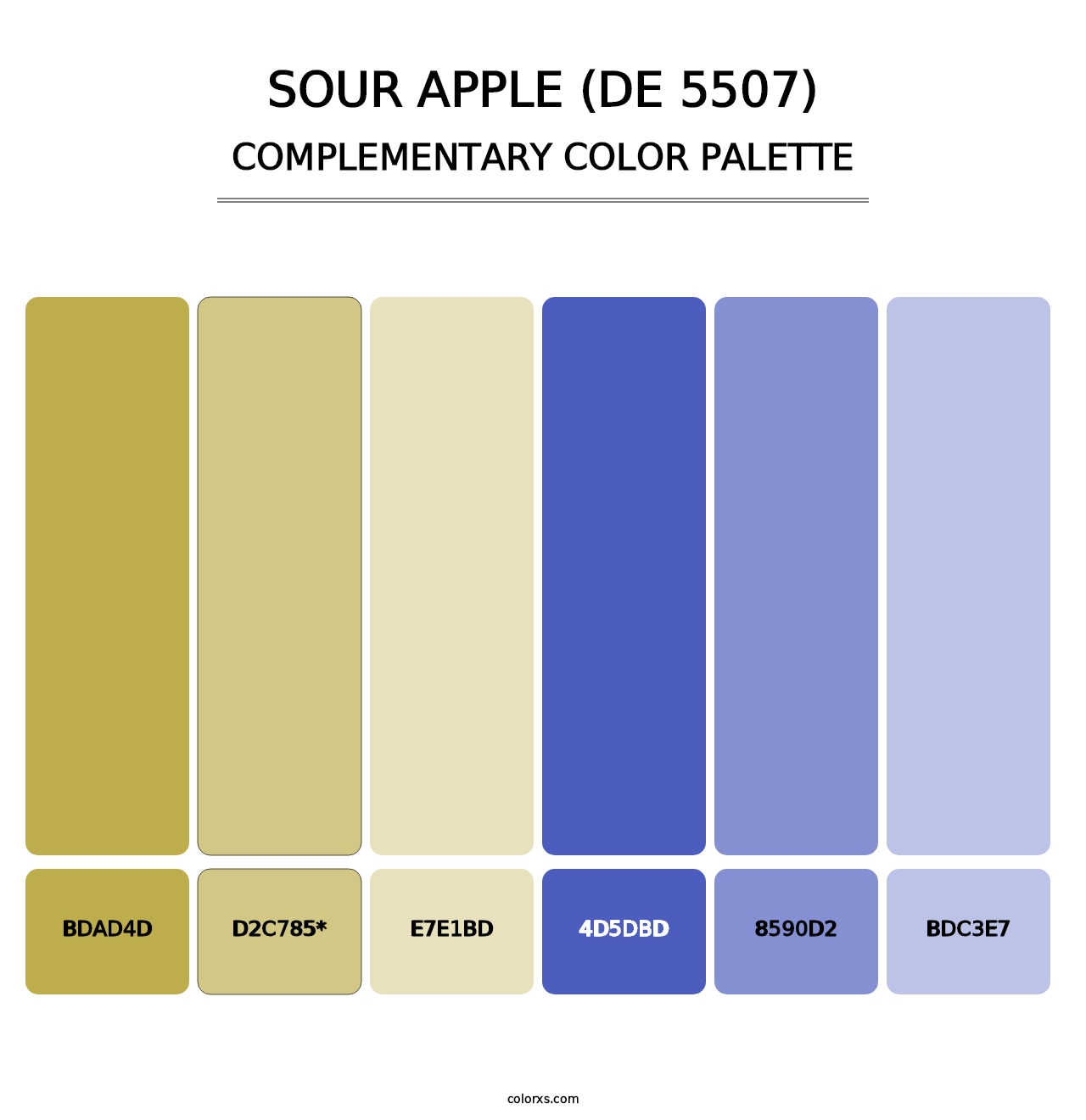 Sour Apple (DE 5507) - Complementary Color Palette