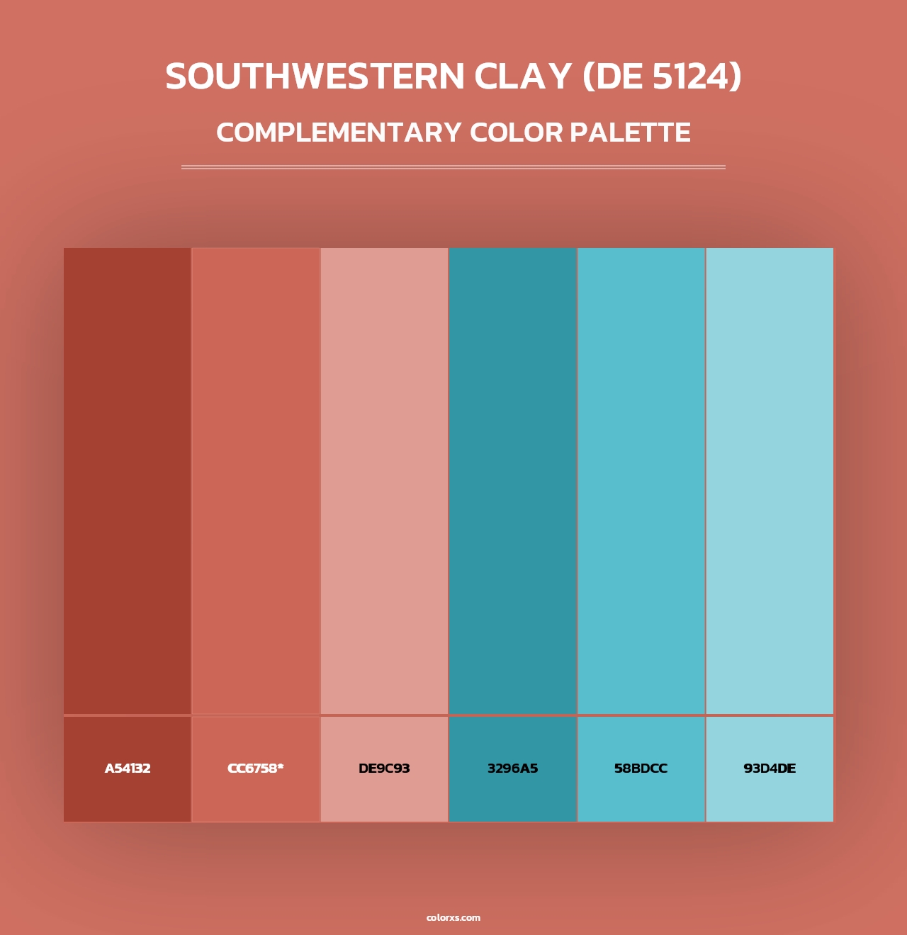 Southwestern Clay (DE 5124) - Complementary Color Palette