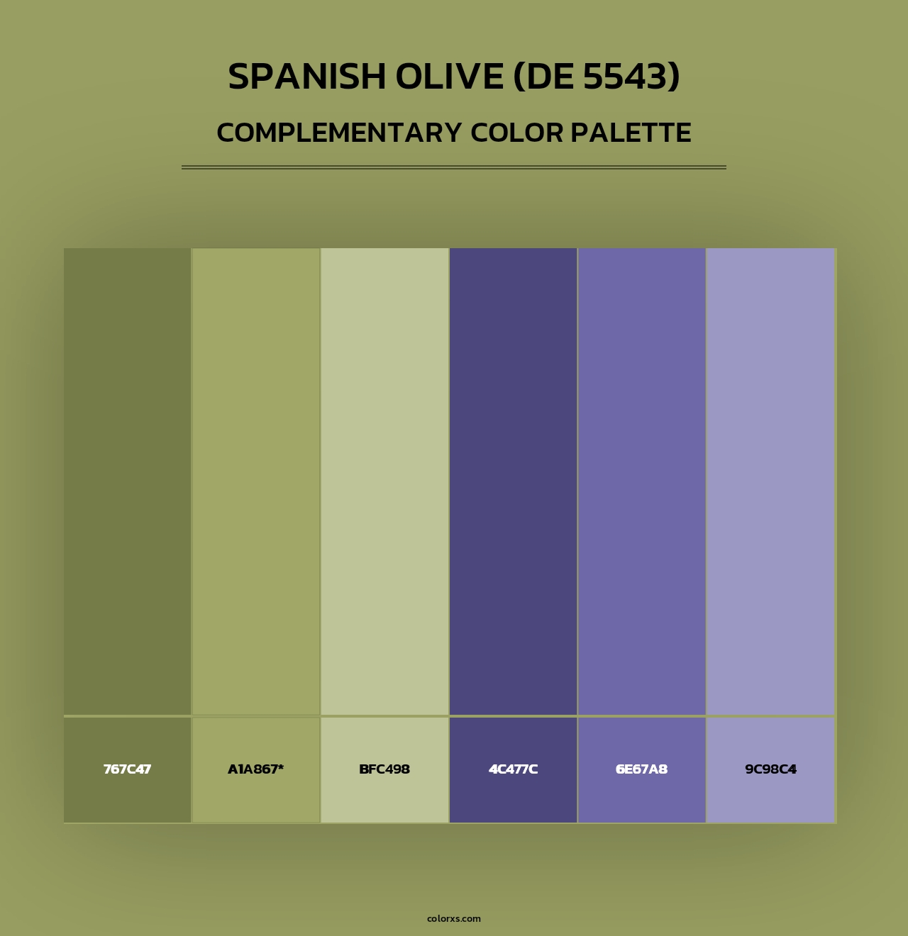 Spanish Olive (DE 5543) - Complementary Color Palette