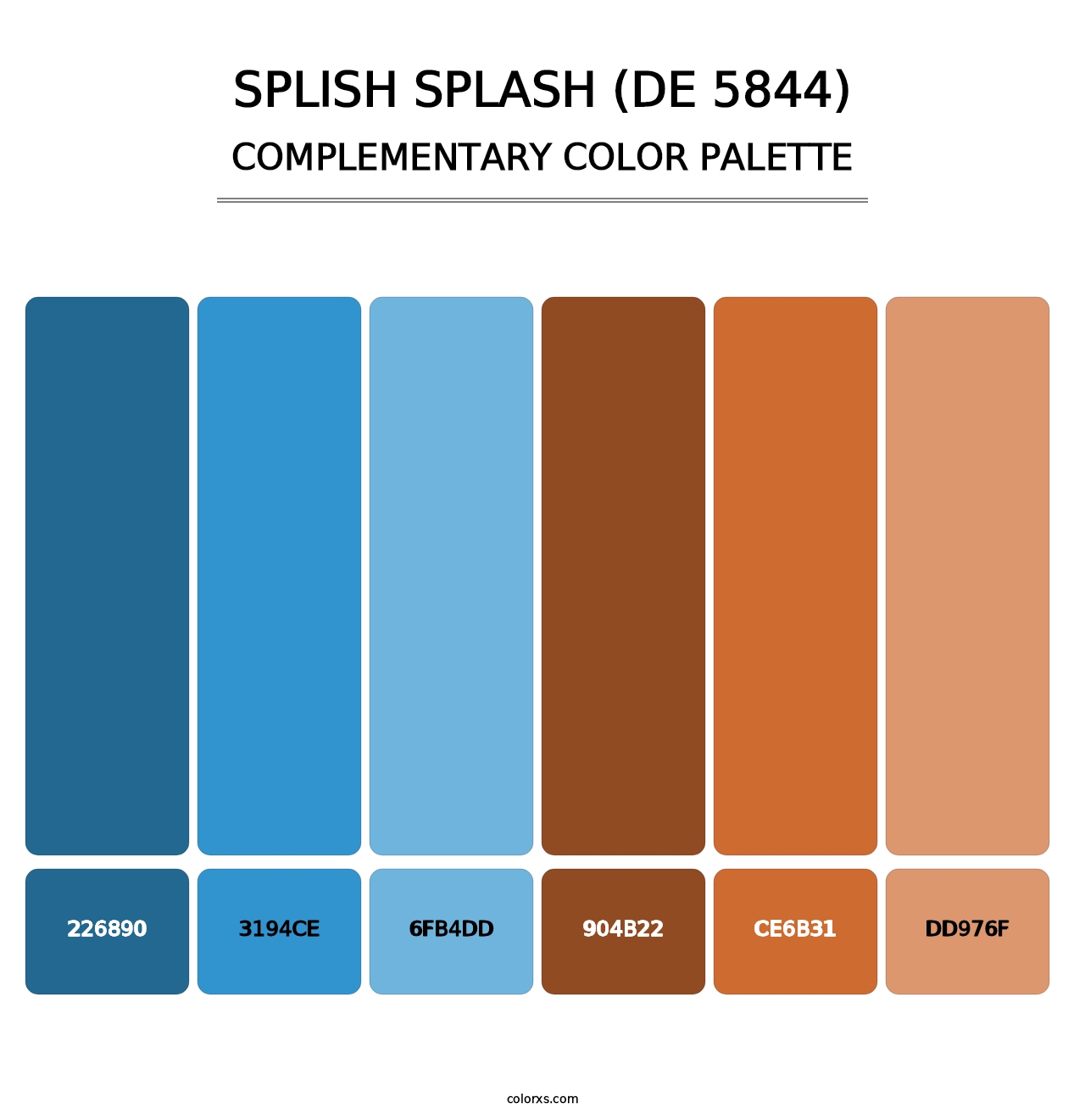 Splish Splash (DE 5844) - Complementary Color Palette