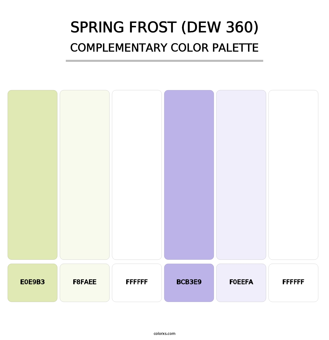 Spring Frost (DEW 360) - Complementary Color Palette