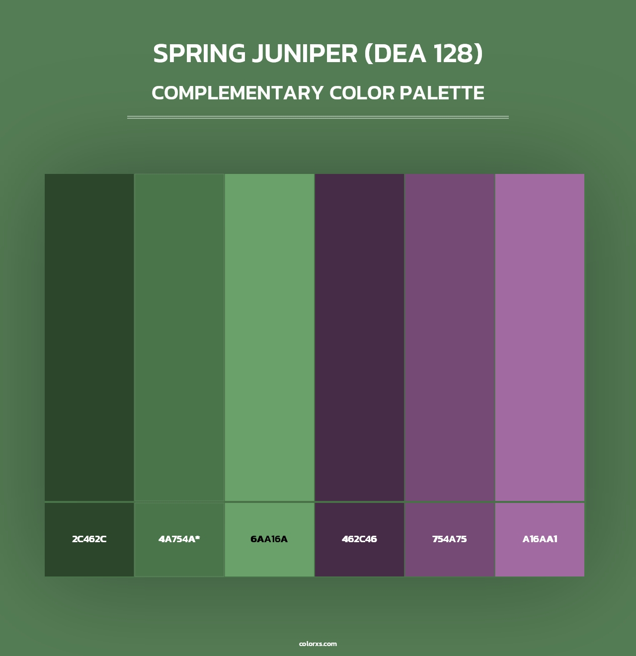 Spring Juniper (DEA 128) - Complementary Color Palette