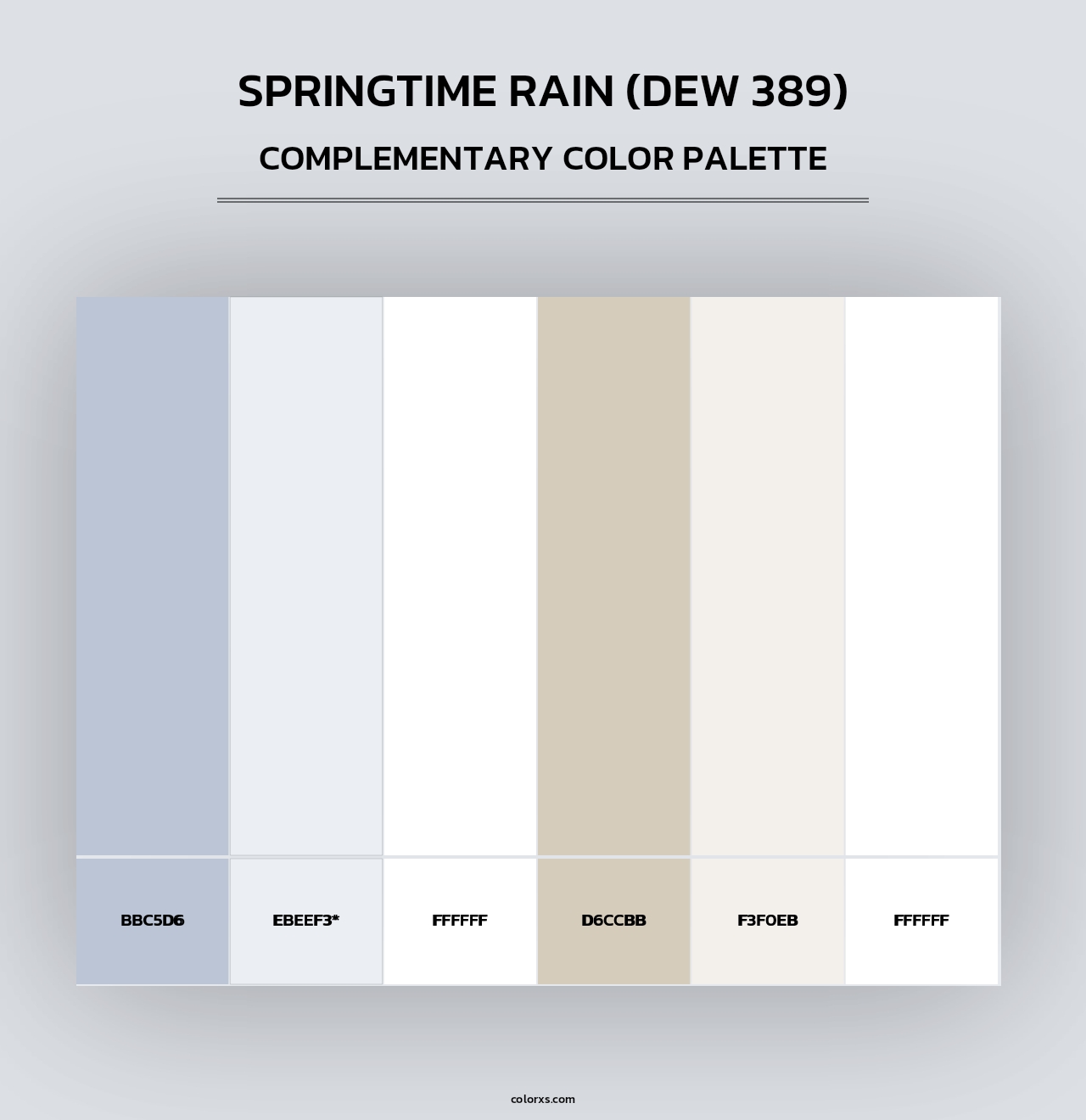 Springtime Rain (DEW 389) - Complementary Color Palette