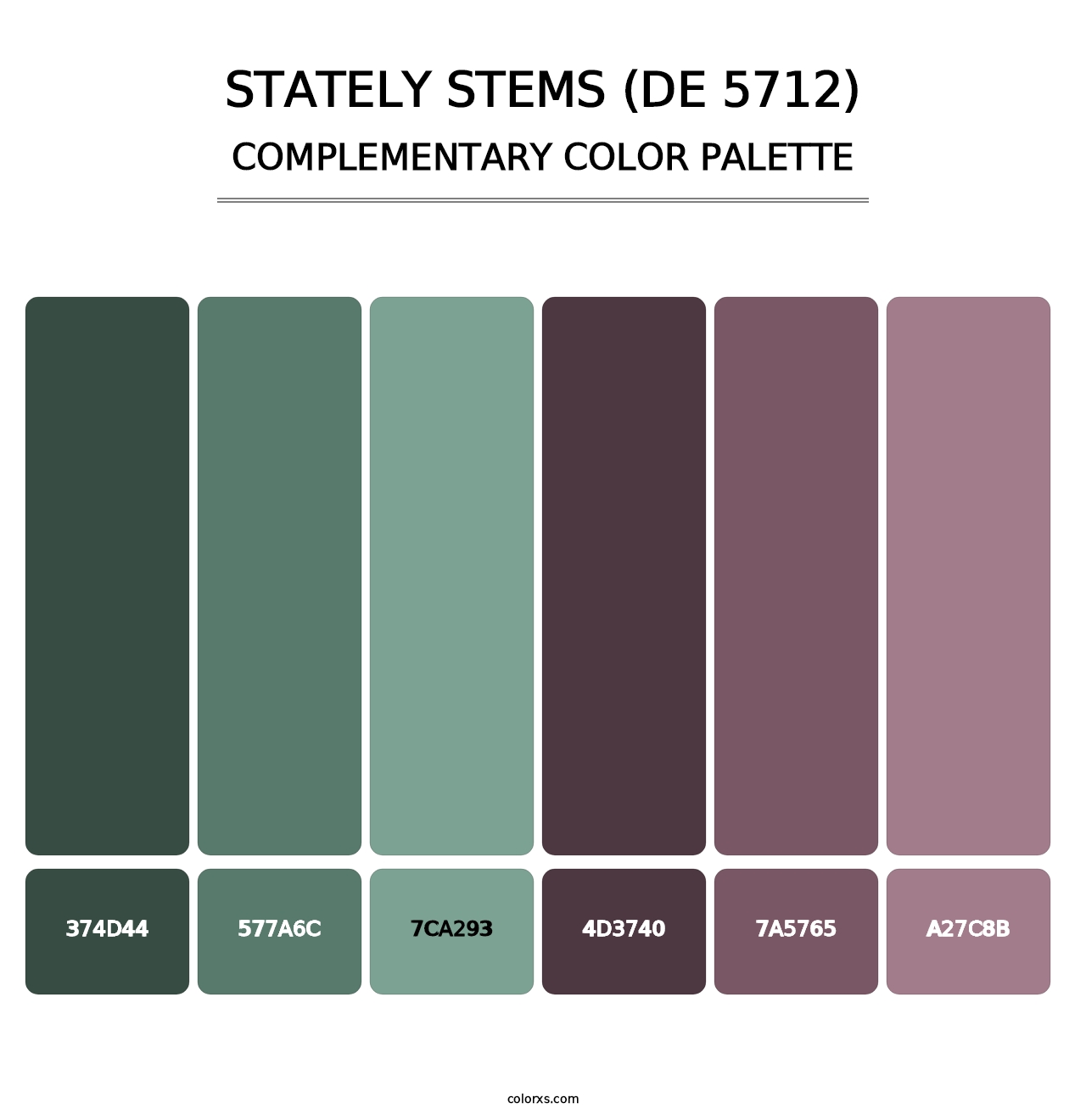 Stately Stems (DE 5712) - Complementary Color Palette