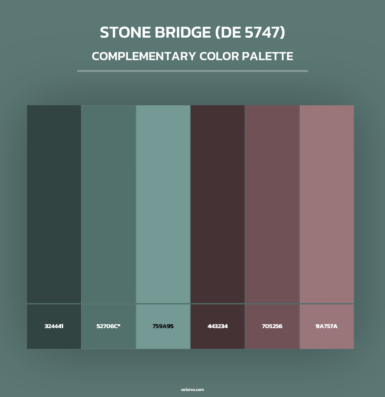 Stone Bridge (DE 5747) - Complementary Color Palette