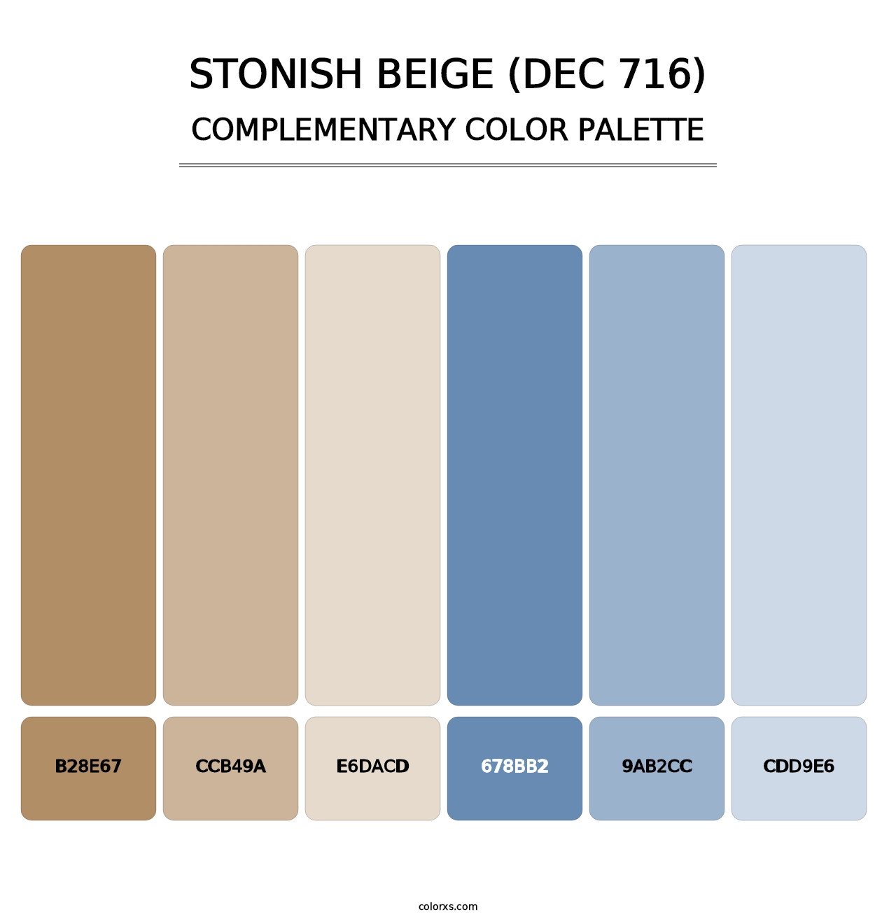 Stonish Beige (DEC 716) - Complementary Color Palette