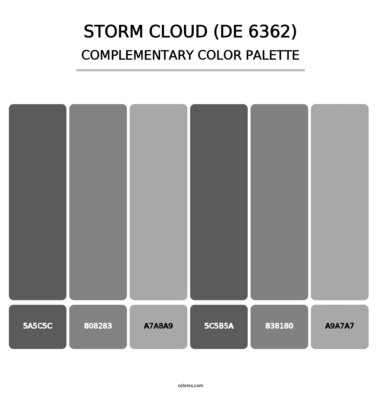 Storm Cloud (DE 6362) - Complementary Color Palette
