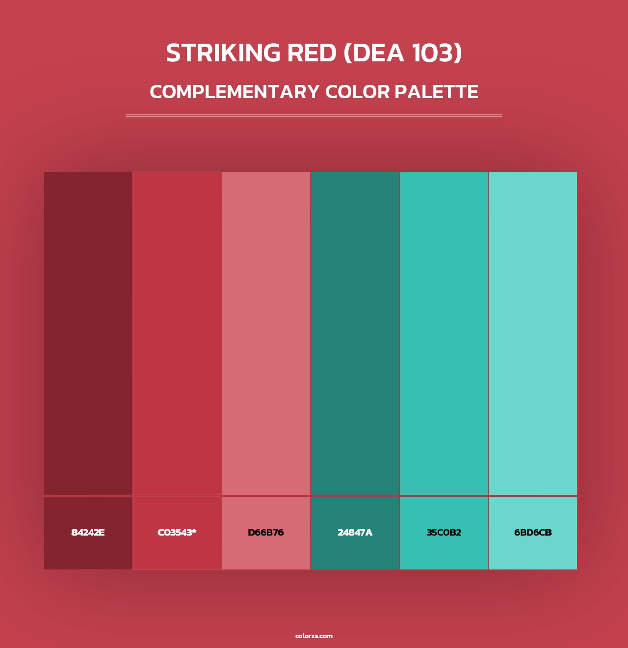 Striking Red (DEA 103) - Complementary Color Palette