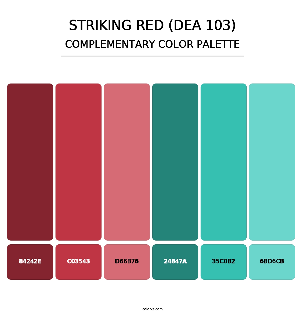 Striking Red (DEA 103) - Complementary Color Palette