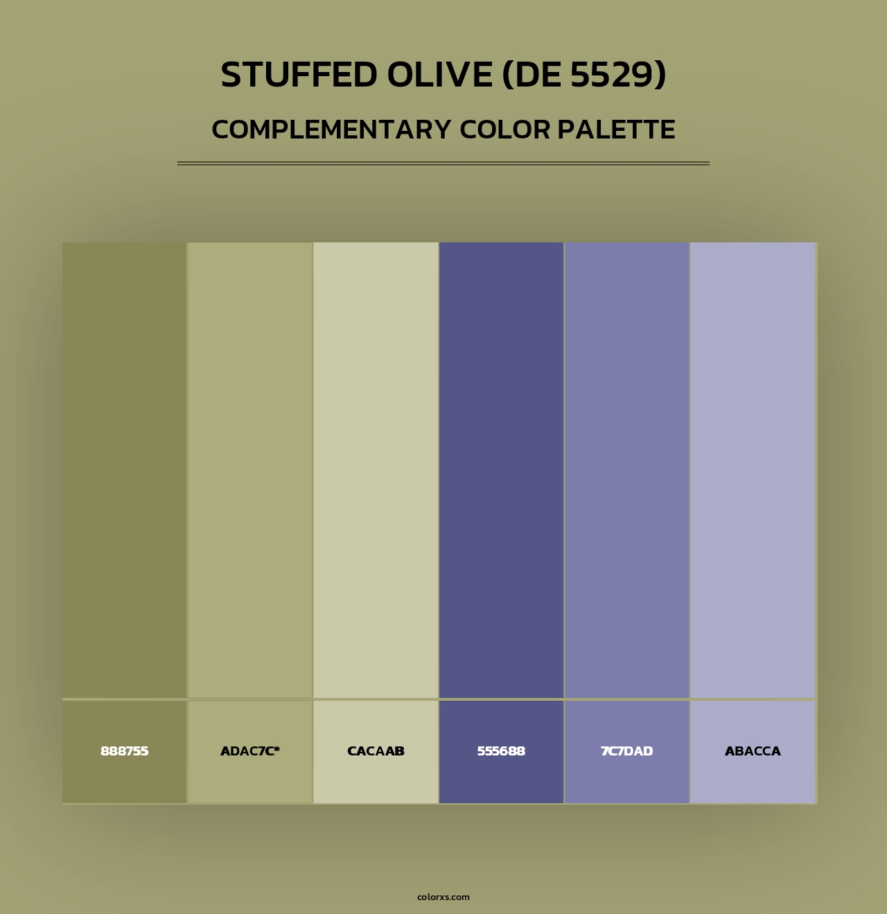Stuffed Olive (DE 5529) - Complementary Color Palette