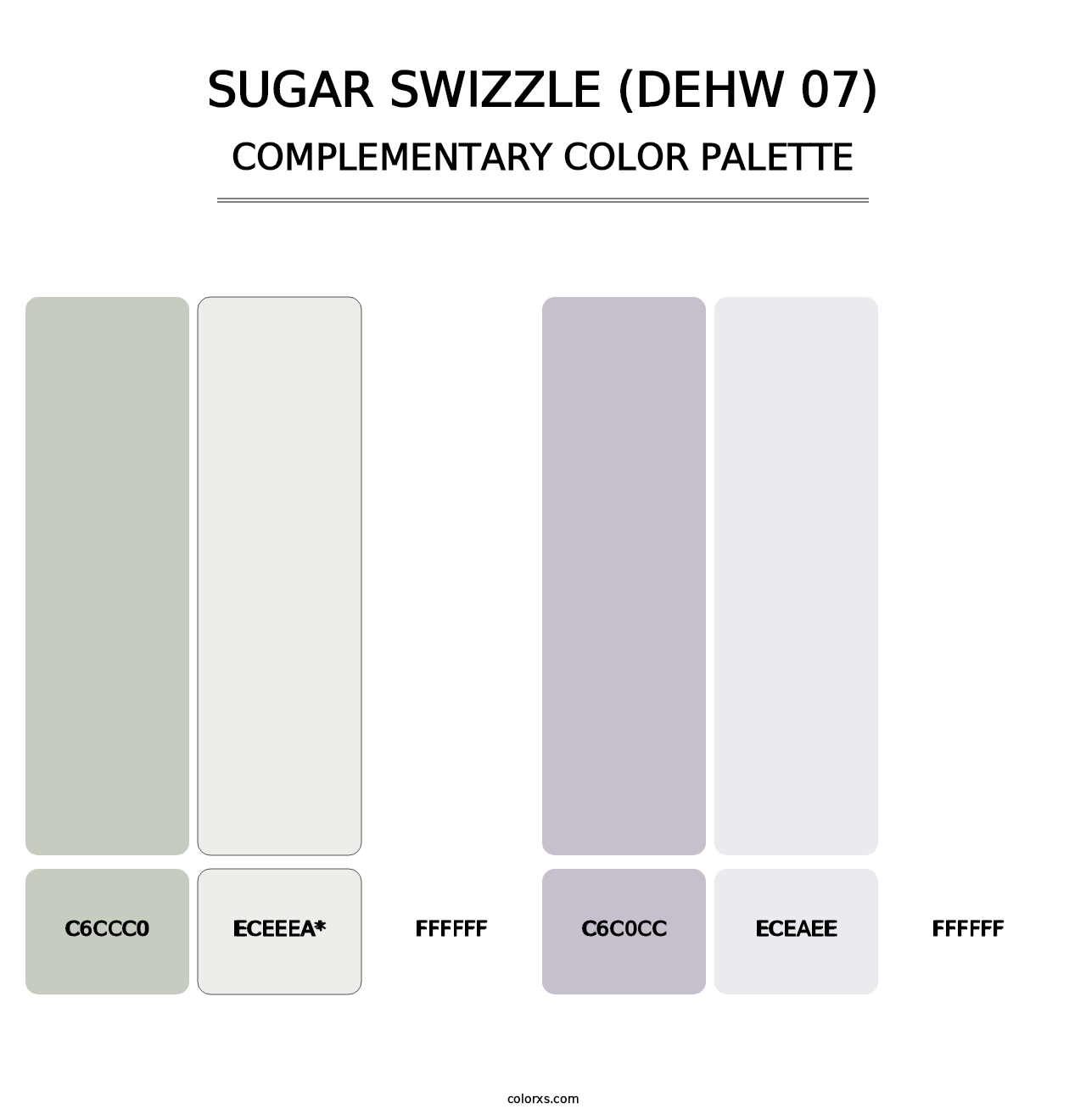 Sugar Swizzle (DEHW 07) - Complementary Color Palette