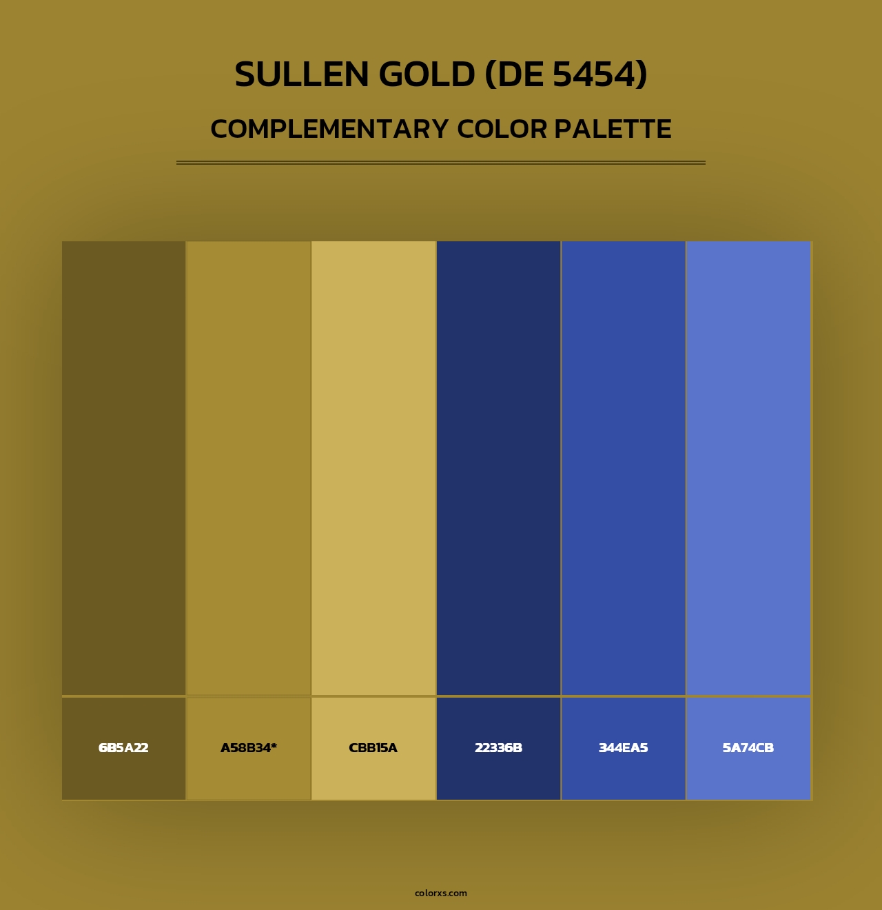 Sullen Gold (DE 5454) - Complementary Color Palette
