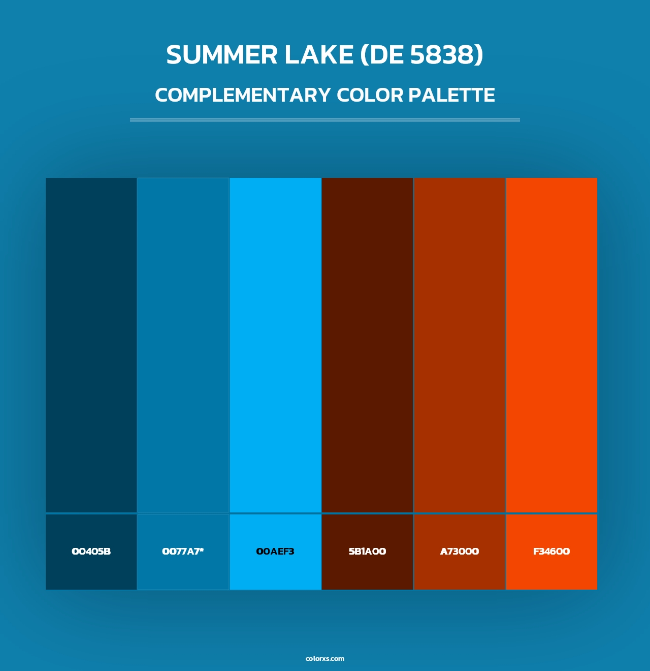 Summer Lake (DE 5838) - Complementary Color Palette