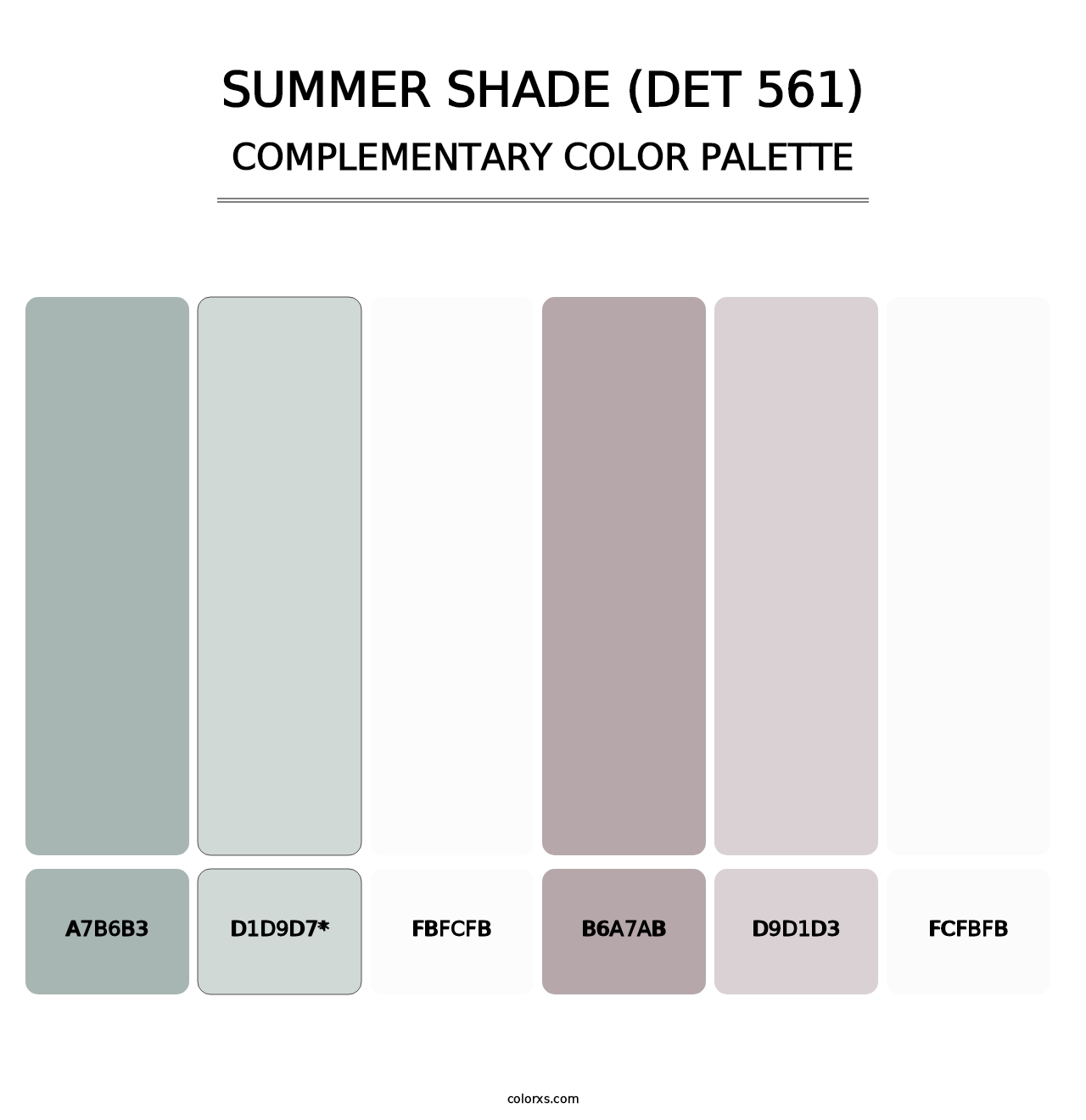 Summer Shade (DET 561) - Complementary Color Palette