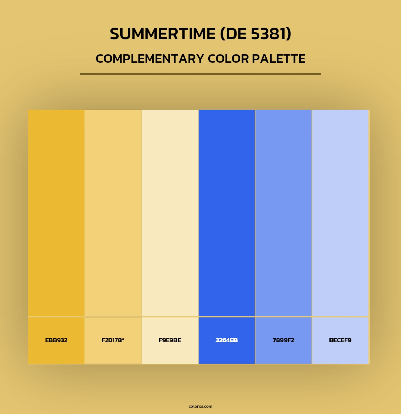Summertime (DE 5381) - Complementary Color Palette