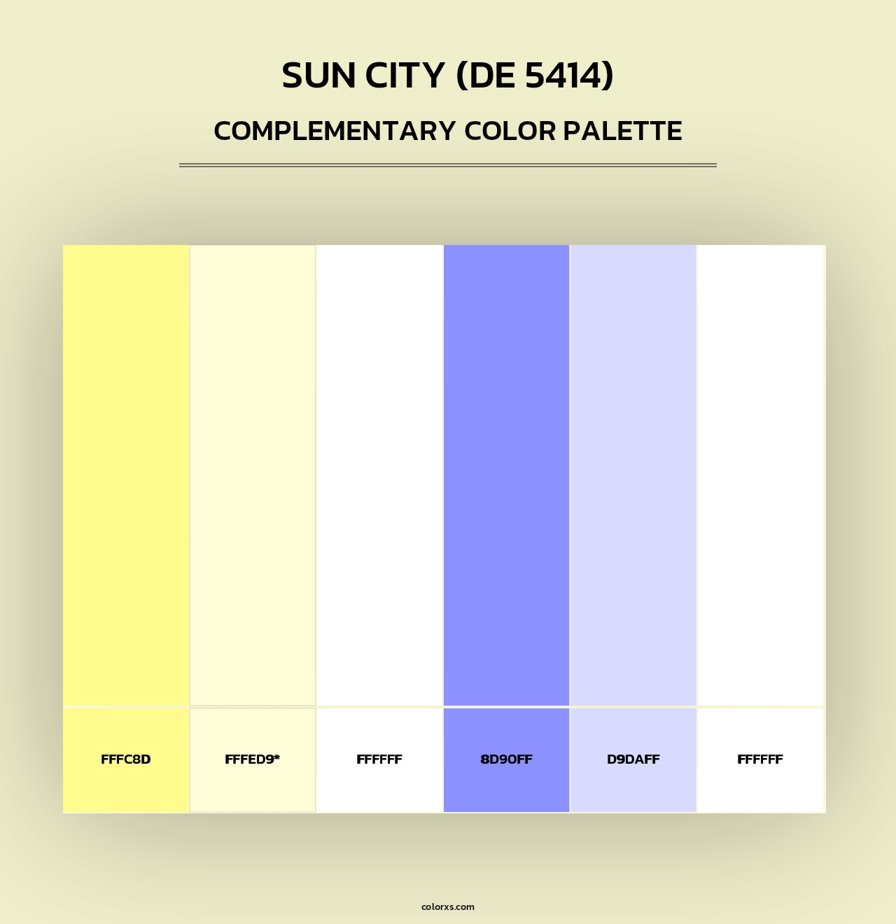 Sun City (DE 5414) - Complementary Color Palette