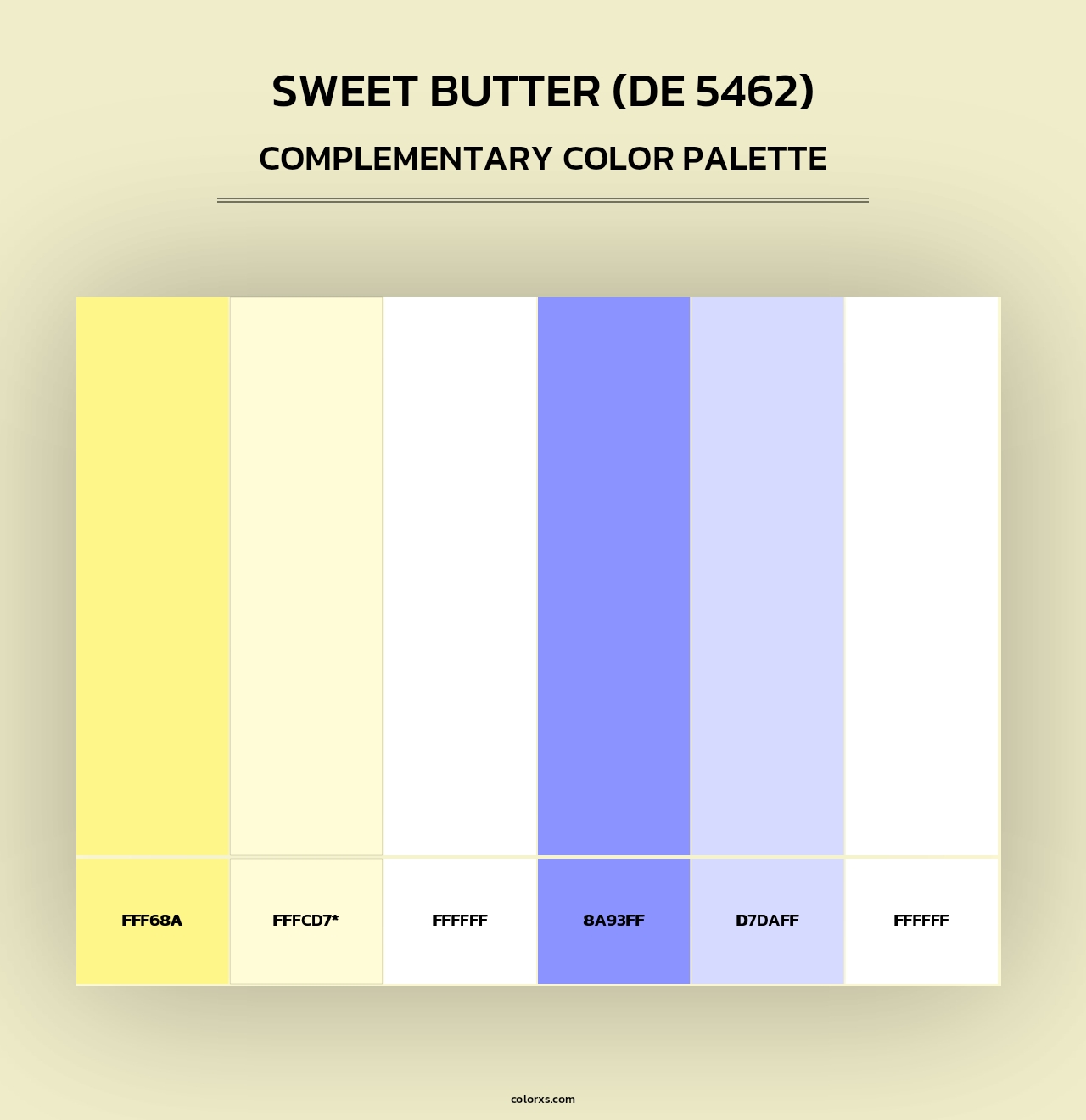 Sweet Butter (DE 5462) - Complementary Color Palette