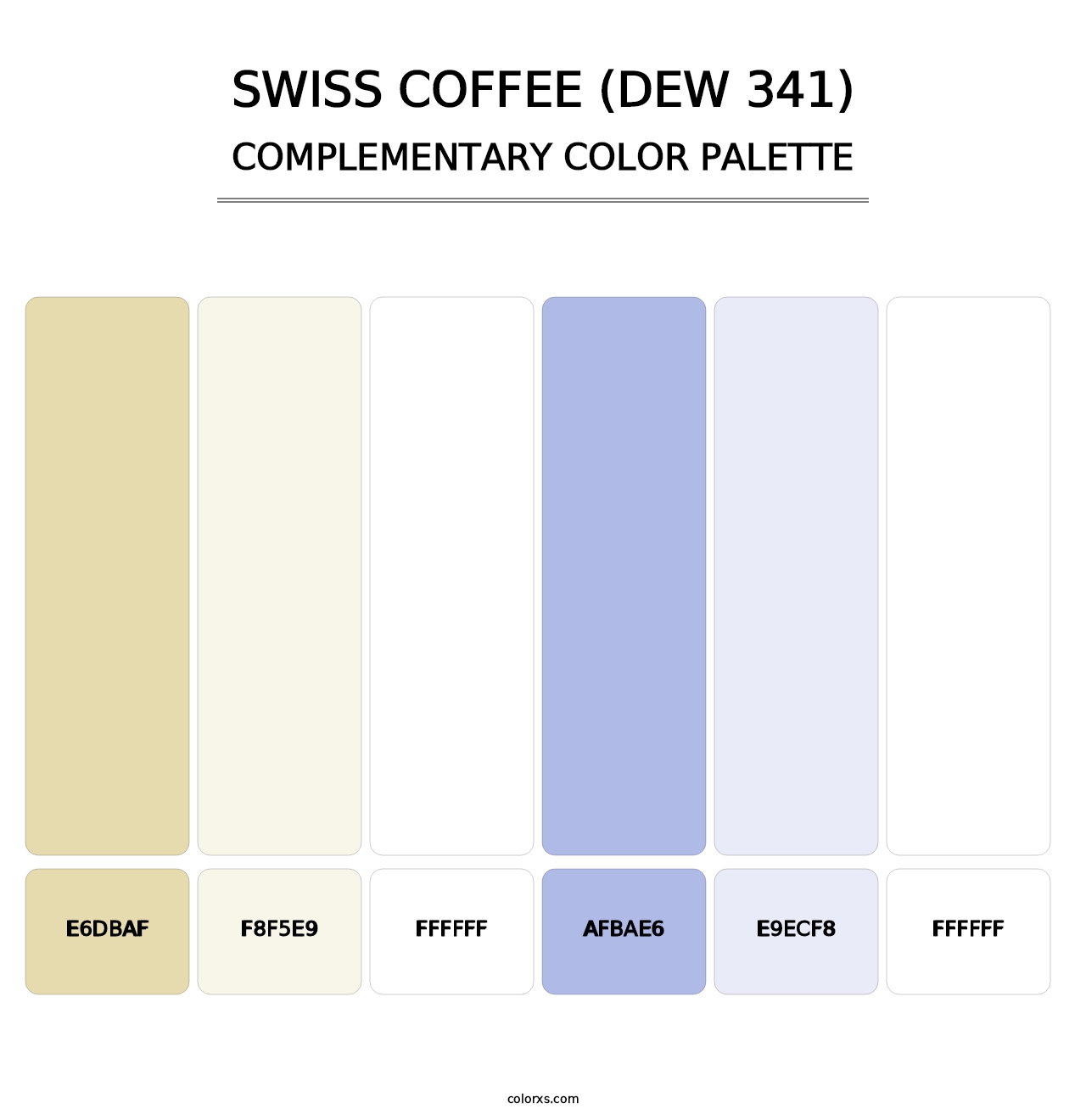 Swiss Coffee (DEW 341) - Complementary Color Palette