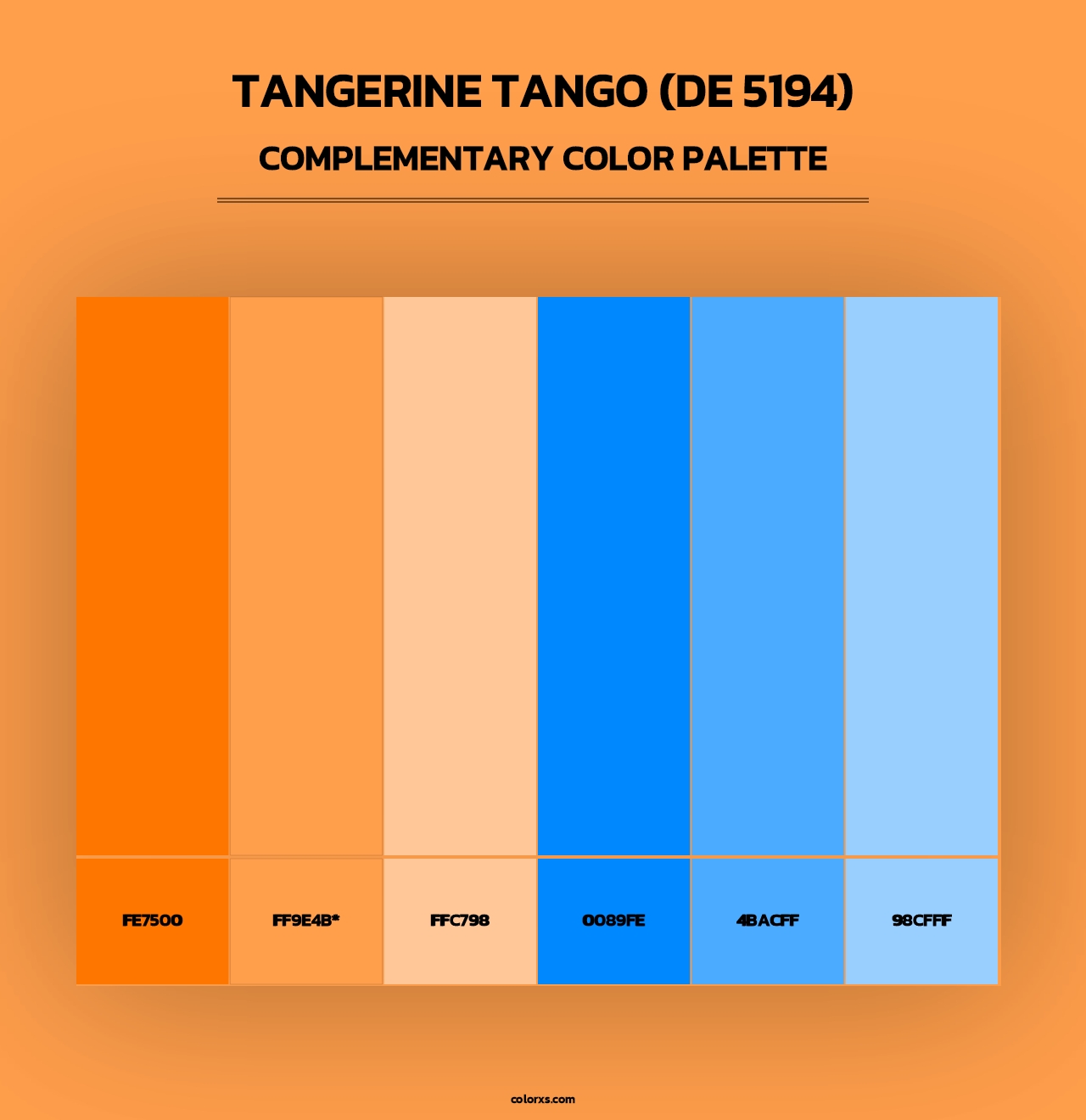 Tangerine Tango (DE 5194) - Complementary Color Palette