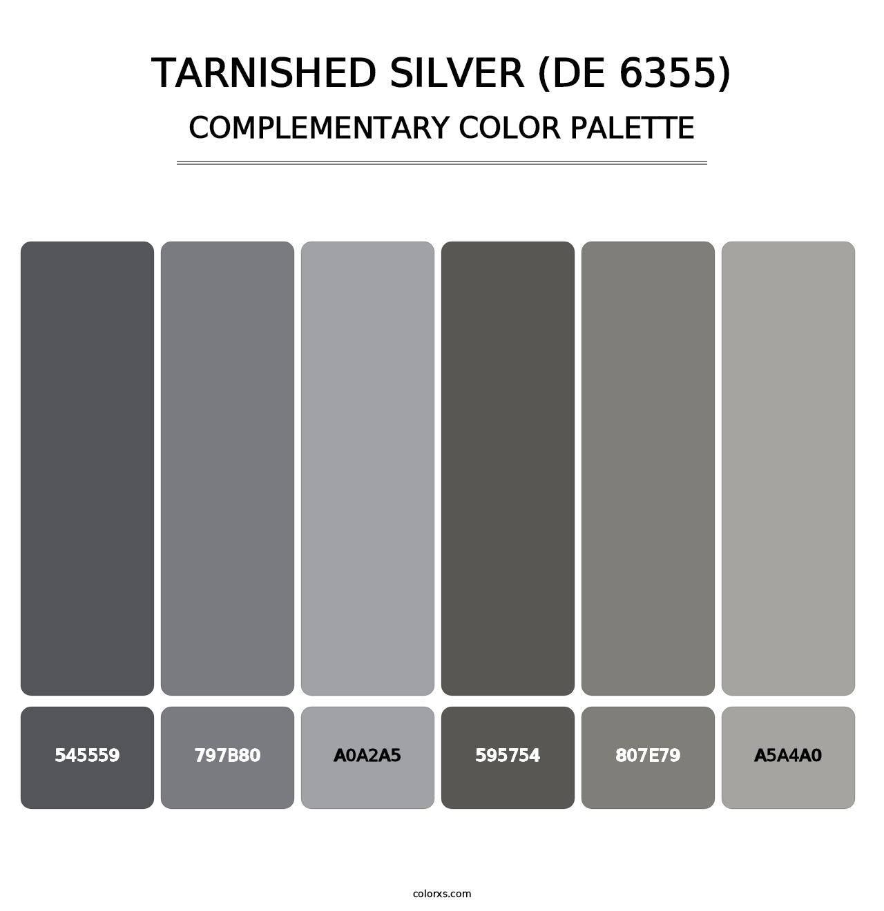 Tarnished Silver (DE 6355) - Complementary Color Palette