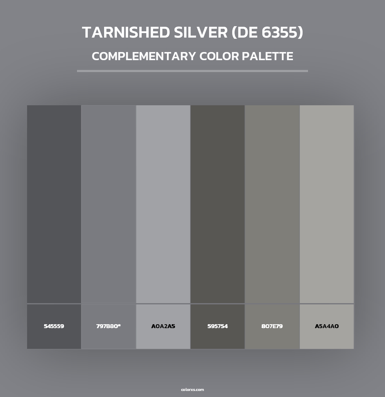Tarnished Silver (DE 6355) - Complementary Color Palette