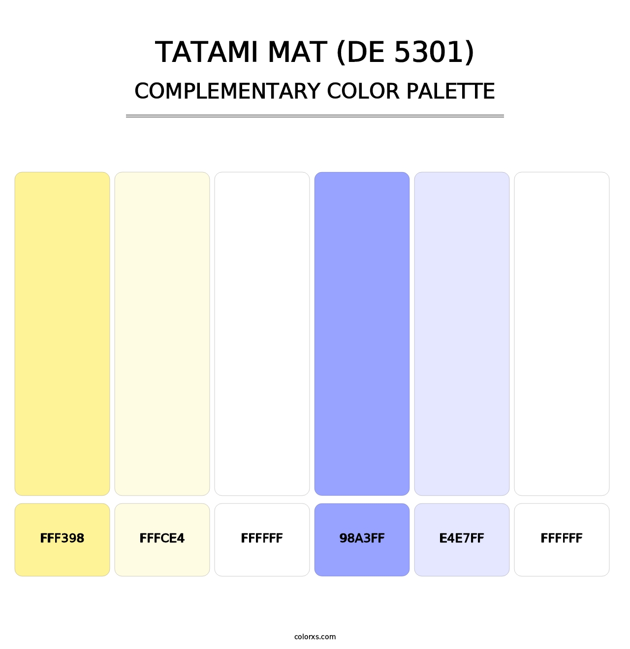 Tatami Mat (DE 5301) - Complementary Color Palette