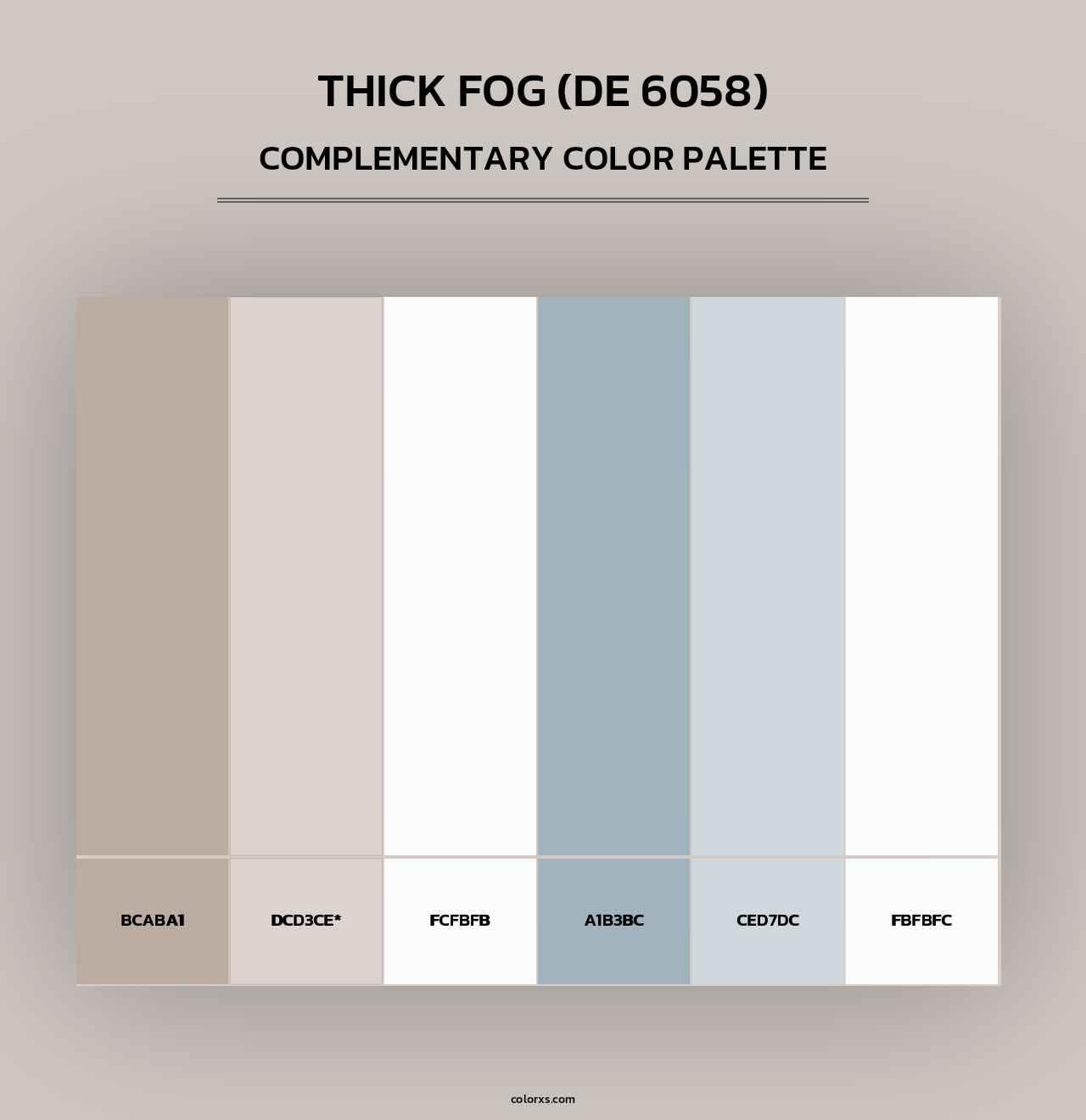 Thick Fog (DE 6058) - Complementary Color Palette