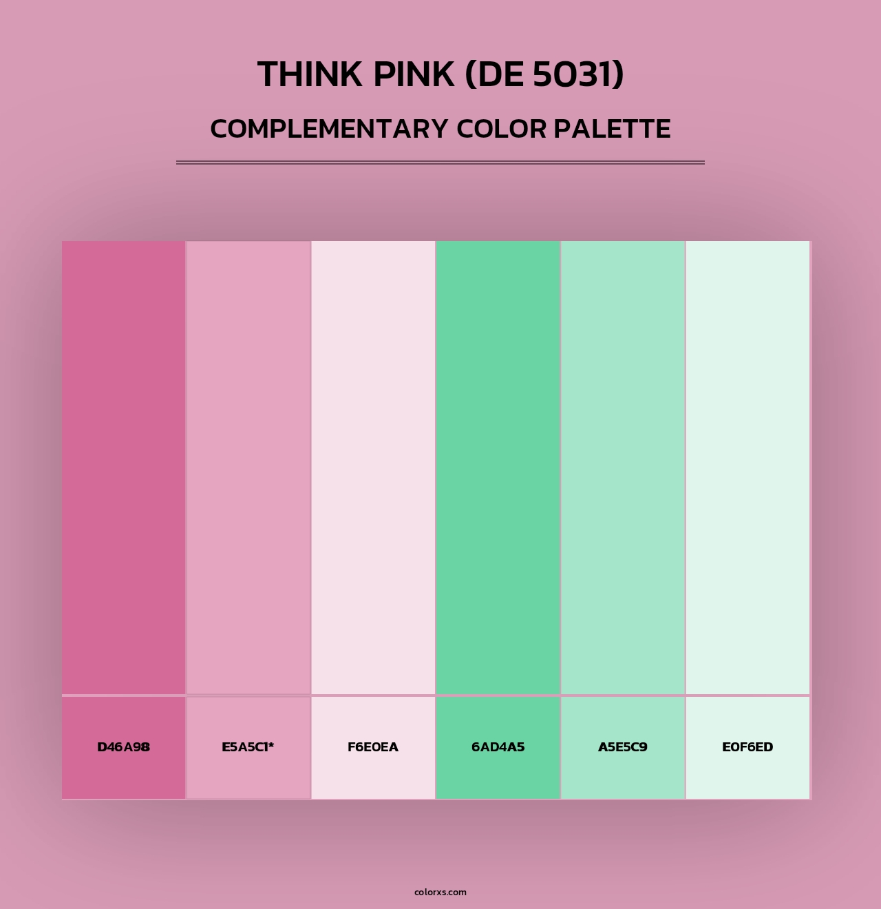 Think Pink (DE 5031) - Complementary Color Palette