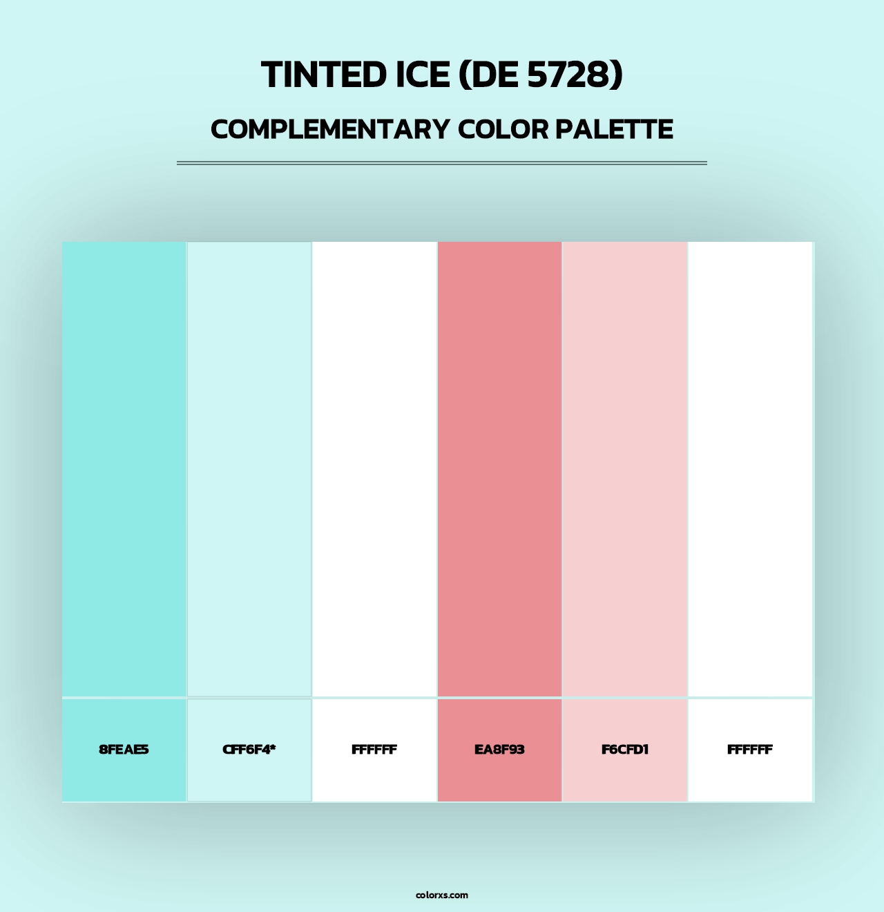 Tinted Ice (DE 5728) - Complementary Color Palette
