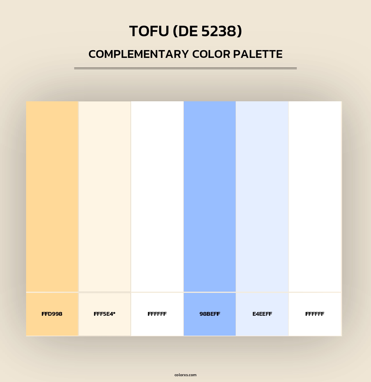 Tofu (DE 5238) - Complementary Color Palette
