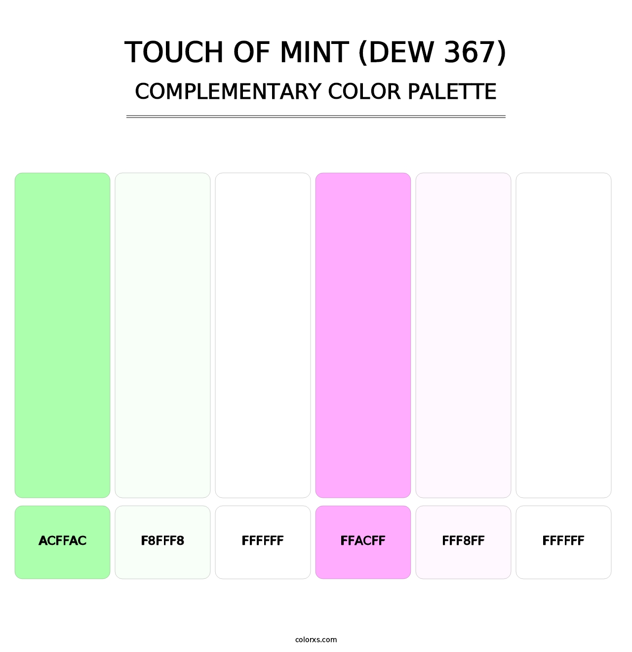 Touch of Mint (DEW 367) - Complementary Color Palette