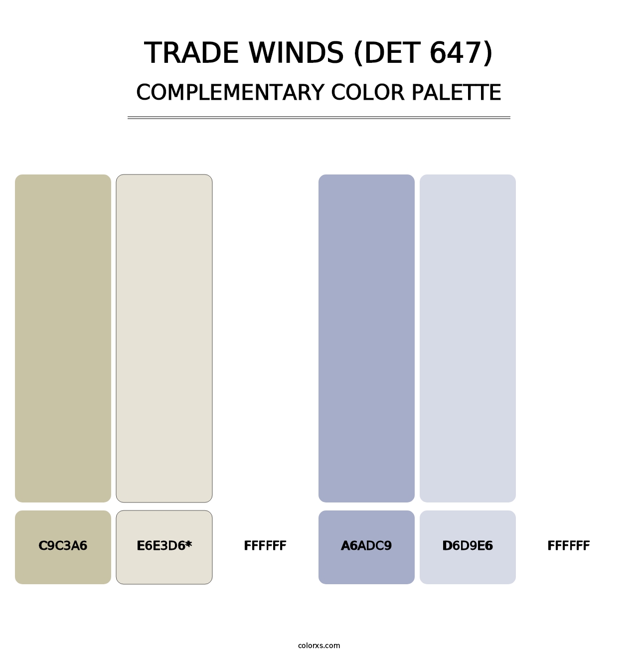 Trade Winds (DET 647) - Complementary Color Palette