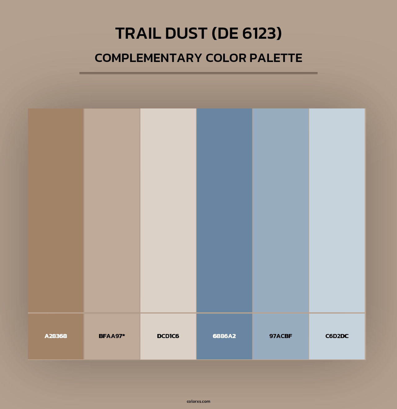 Trail Dust (DE 6123) - Complementary Color Palette