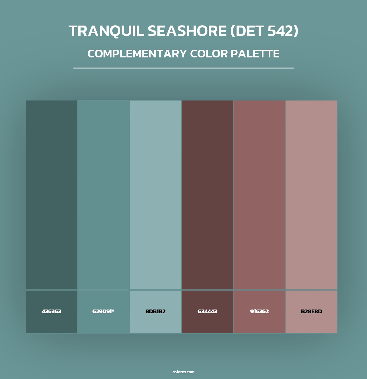 Tranquil Seashore (DET 542) - Complementary Color Palette