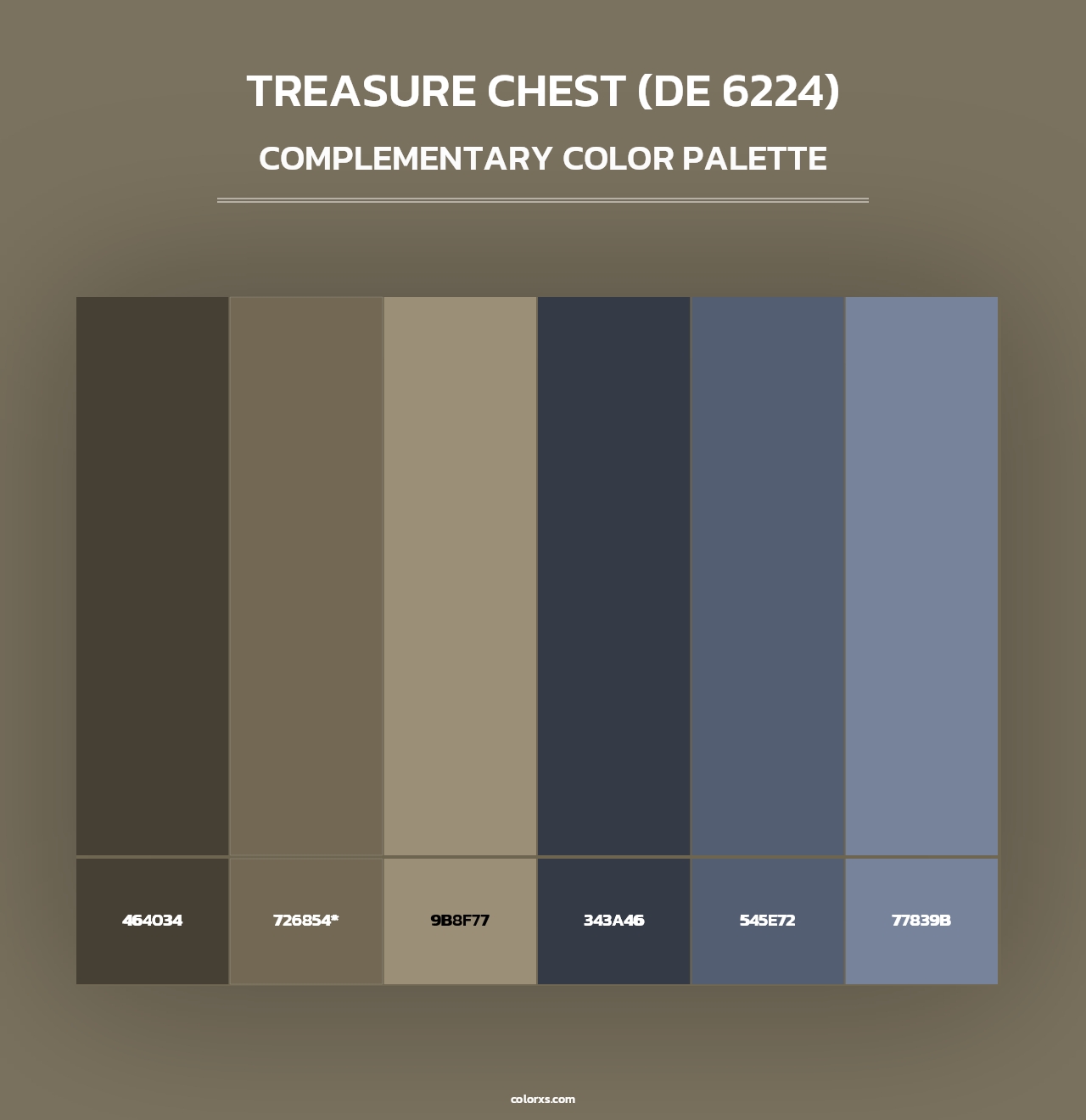 Treasure Chest (DE 6224) - Complementary Color Palette