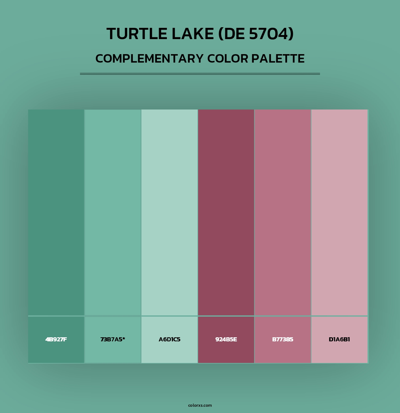 Turtle Lake (DE 5704) - Complementary Color Palette