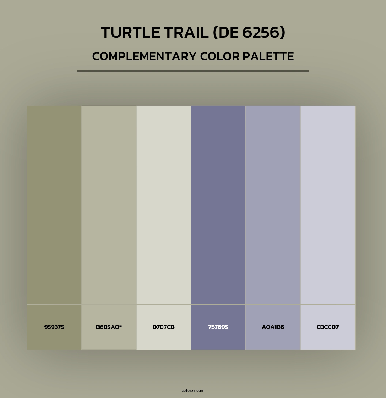 Turtle Trail (DE 6256) - Complementary Color Palette