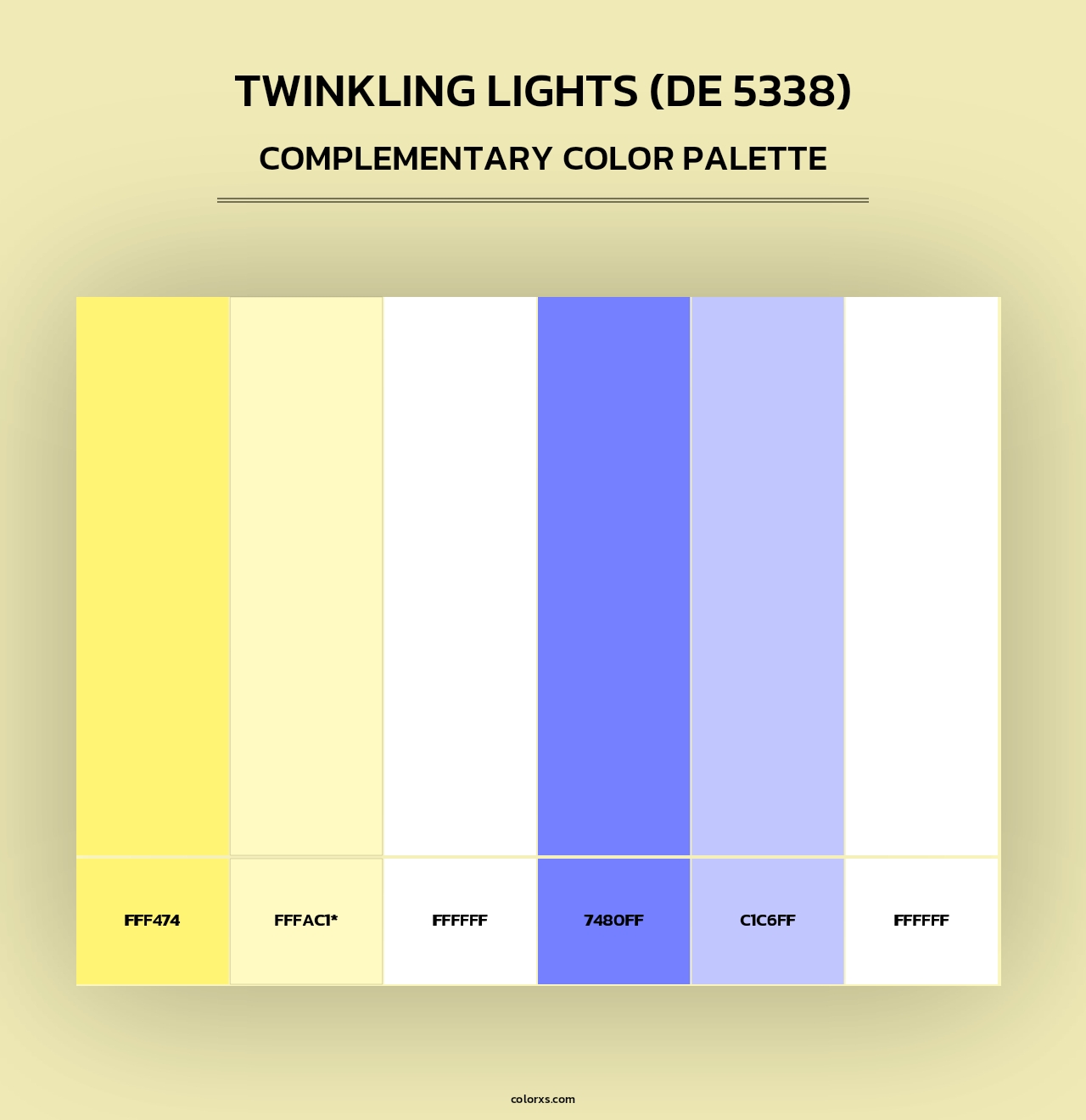 Twinkling Lights (DE 5338) - Complementary Color Palette