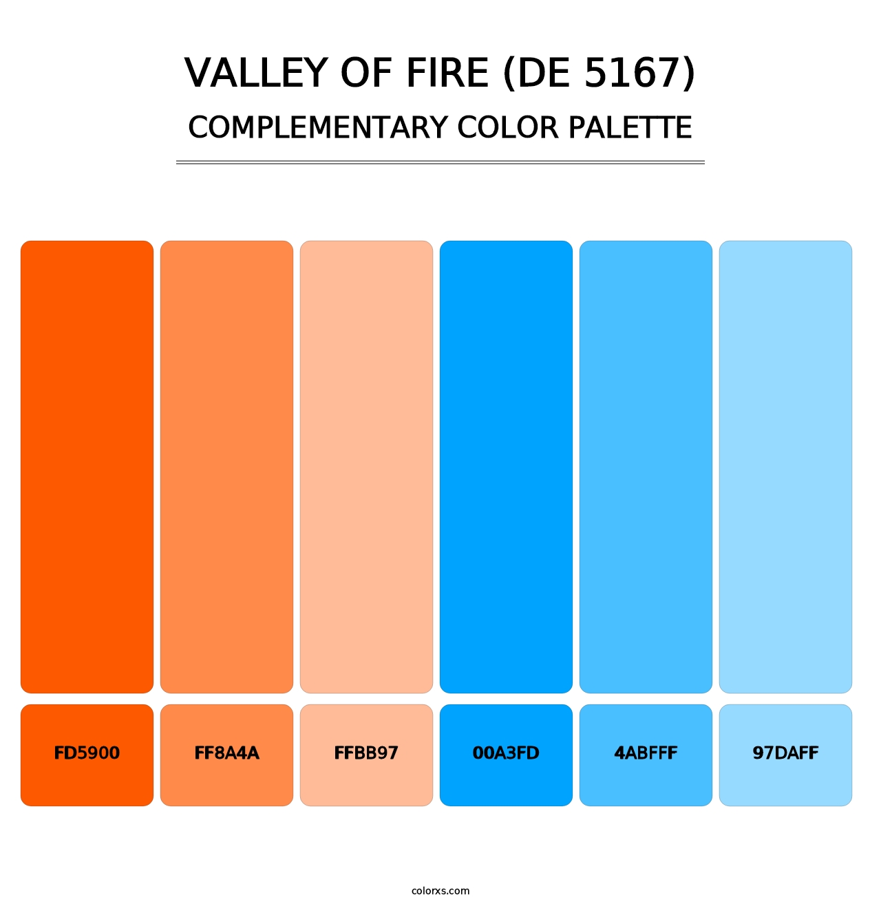 Valley of Fire (DE 5167) - Complementary Color Palette